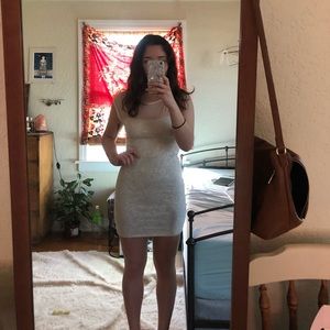 Cream dress w lace shoulders